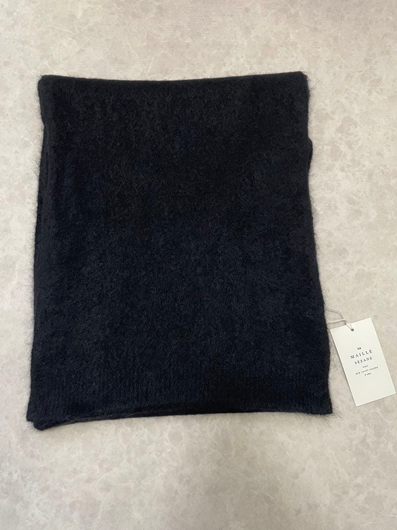 SÉZANE セザンヌ MARIANNE マキシスカーフ マフラー 黒 ブラック