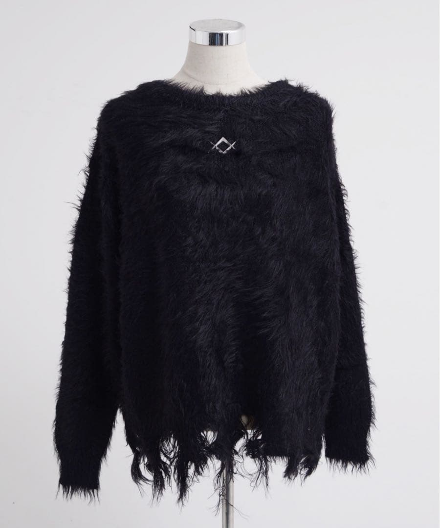 【 REFLEM 】 レフレム ロゴリベットフェザーヤーンPOニットプルオーバー