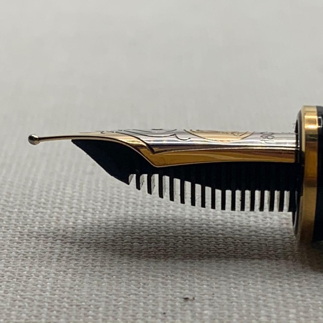 ペリカン　スーベレーンM800 青縞18C万年筆　字幅F