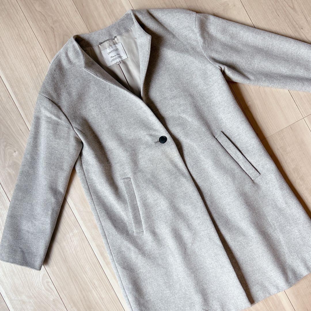 UNTITLED 高級ライン✨プレミアム 3 メイユールカシミヤノーカラーコート