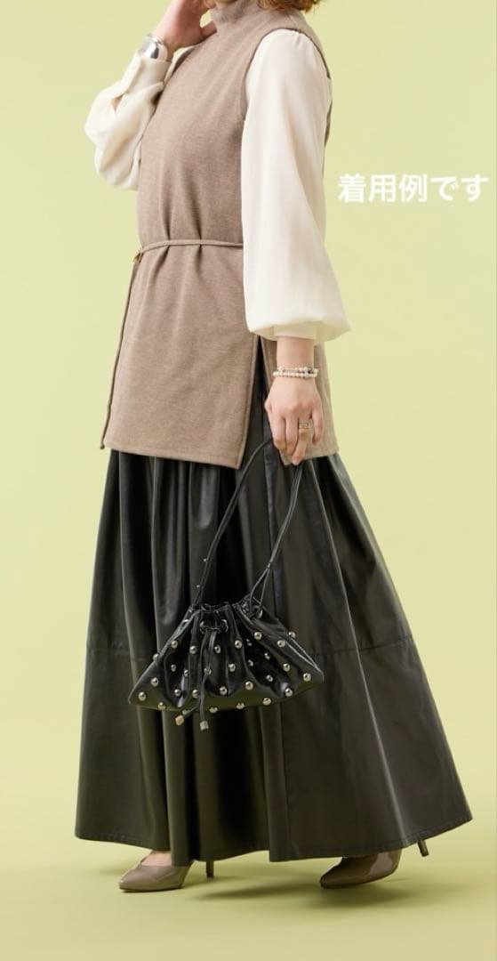 【希少】SHIROMA シロマ　レザースカート　ブラック　フレアスカート