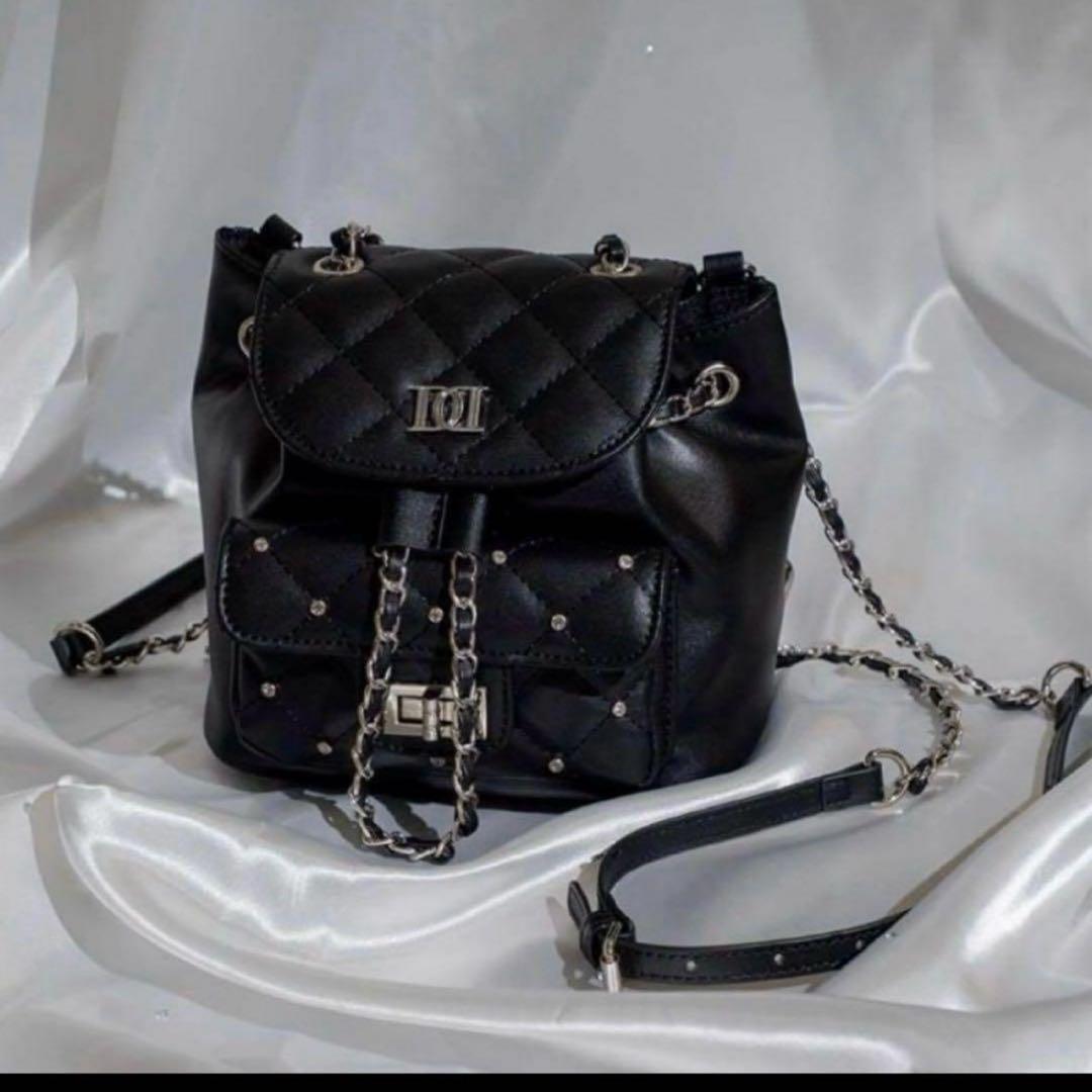 Darich ダーリッチ キルティングビジューミニリュック ブラック BLK 黒