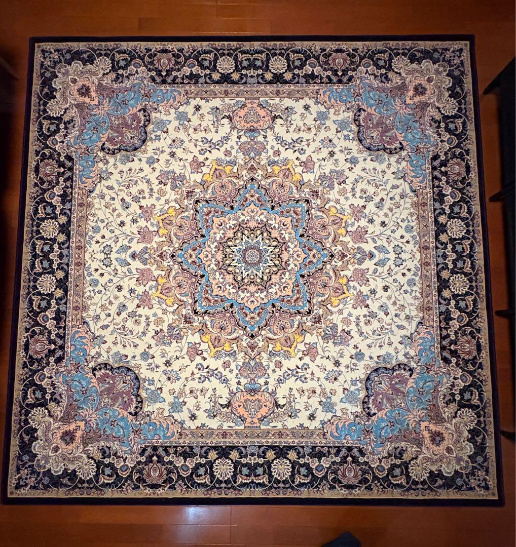ペルシャ絨毯　装飾模様カーペット 200x200cm
