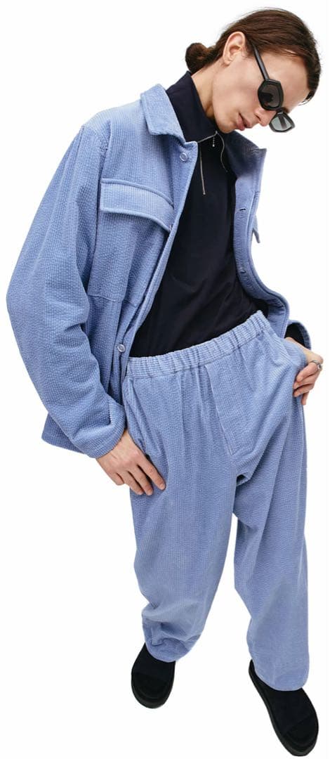 JIL SANDER セットアップ　ブルー　コーデュロイジャケット　パンツ