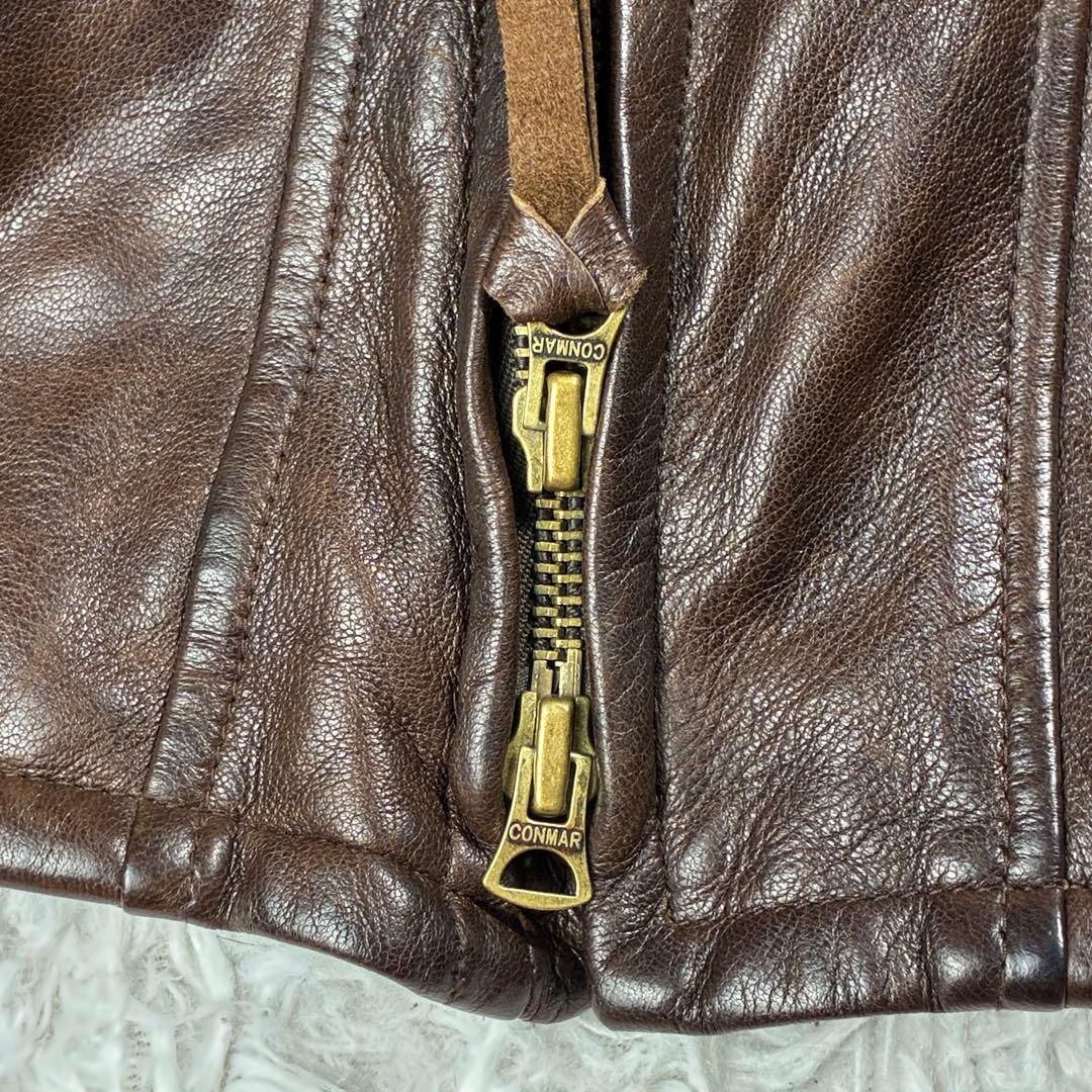 美品✨ラルフローレン ラムレザー ダブルライダース ジャケット ベルト付