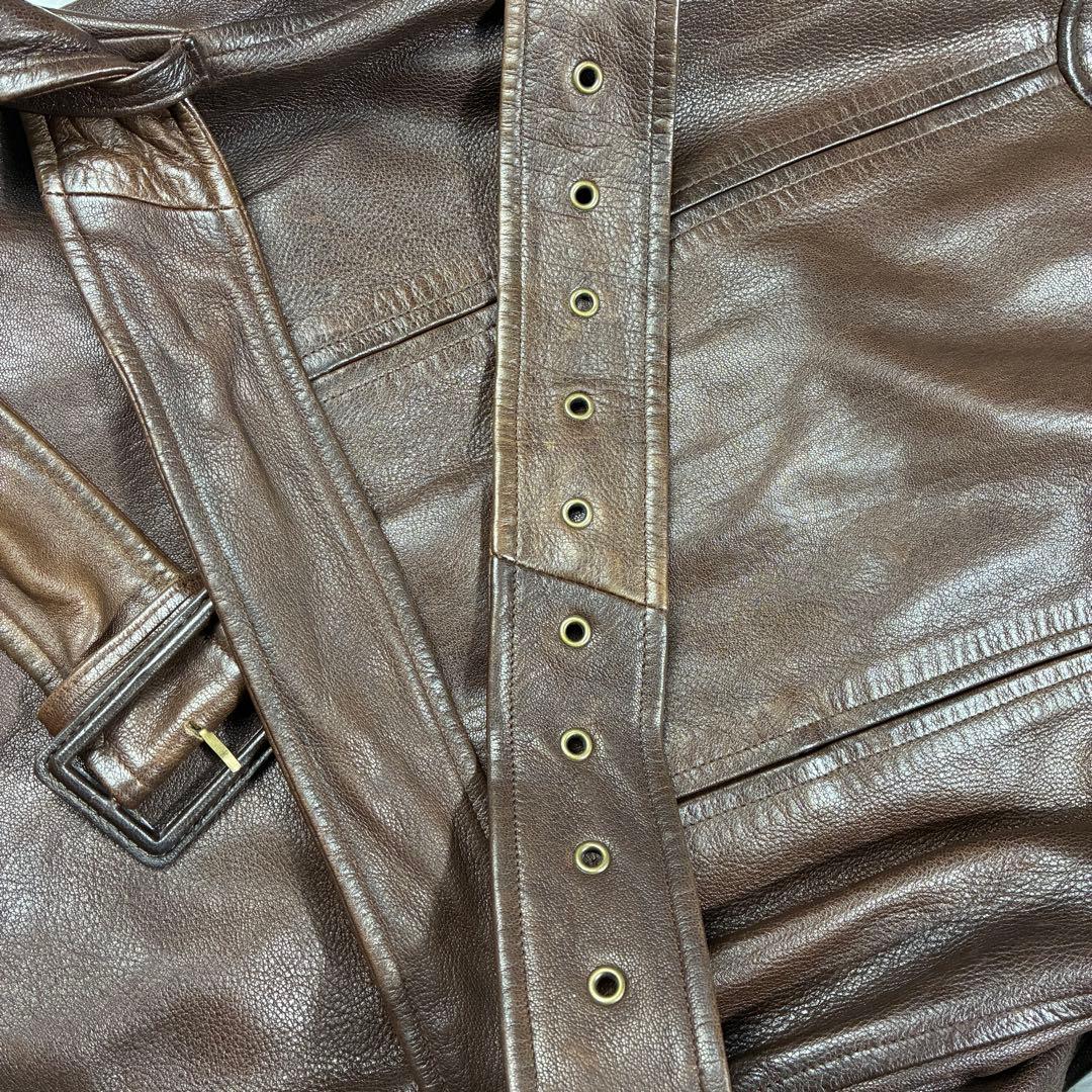 美品✨ラルフローレン ラムレザー ダブルライダース ジャケット ベルト付