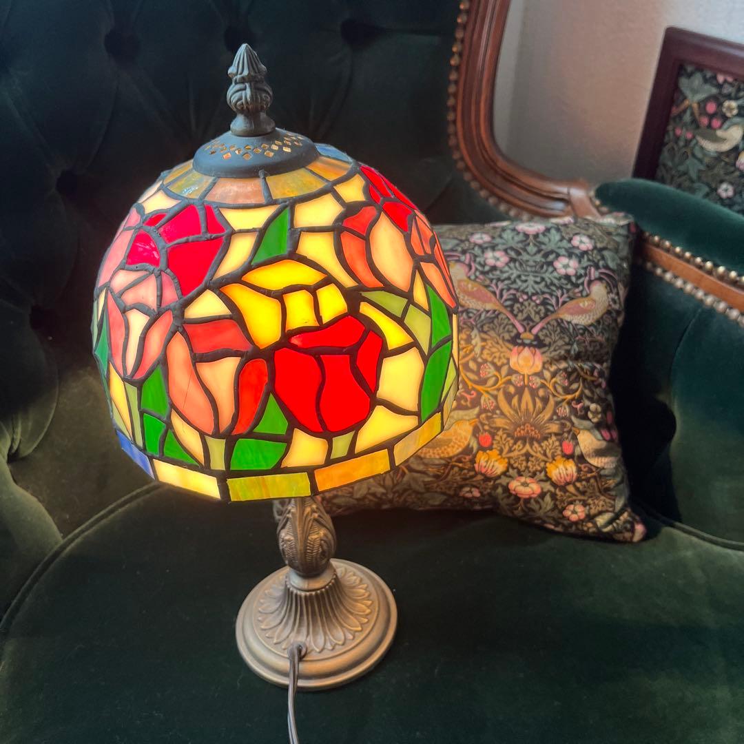ステンドグラスランプ 電気スタンド アンティークランプ