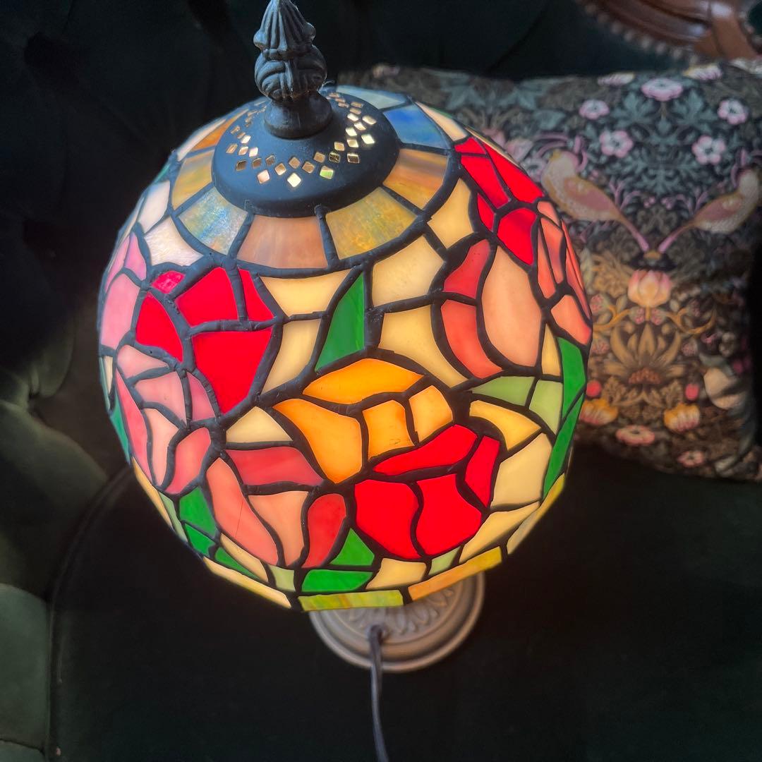 ステンドグラスランプ 電気スタンド アンティークランプ