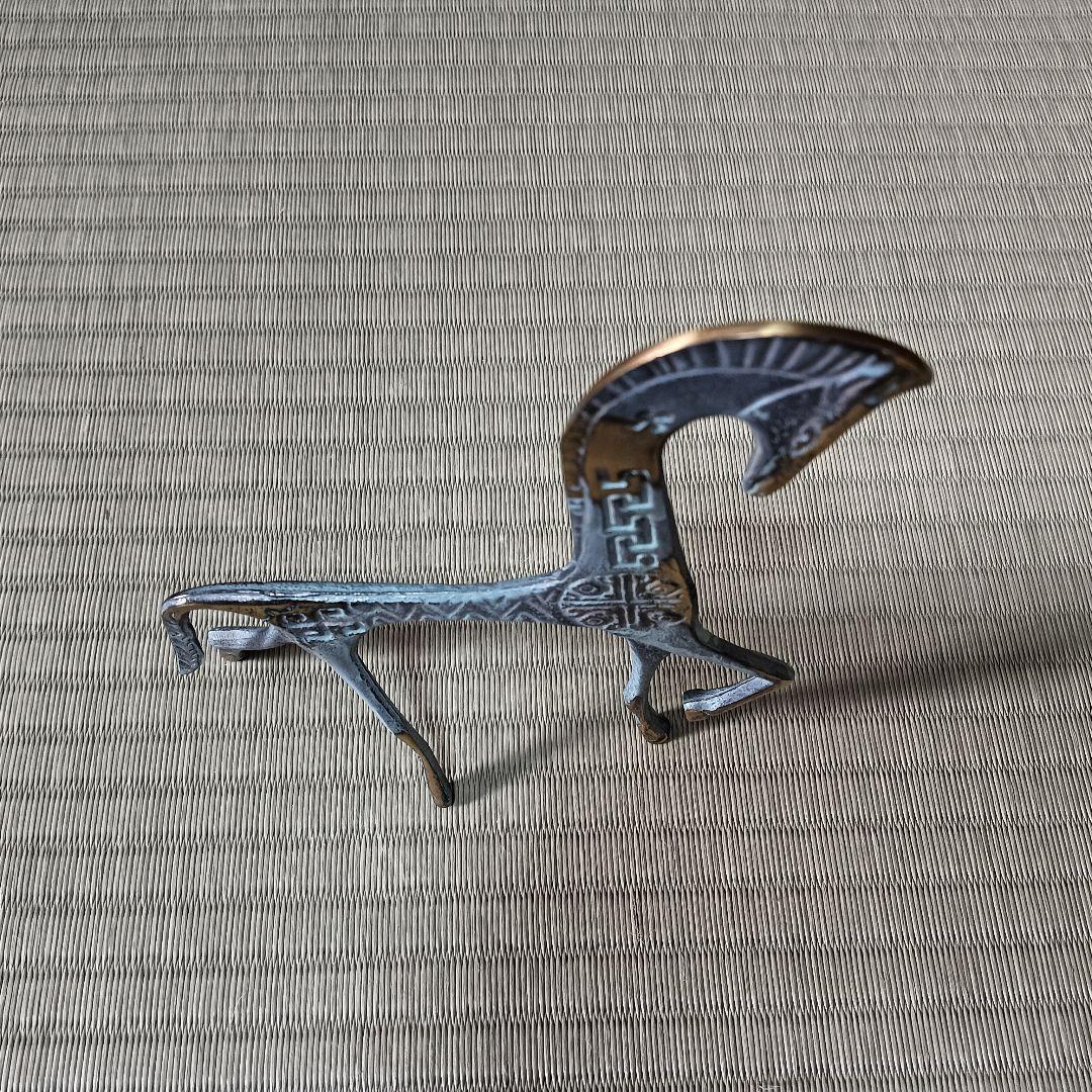 ギリシャ　馬　置物　青銅色