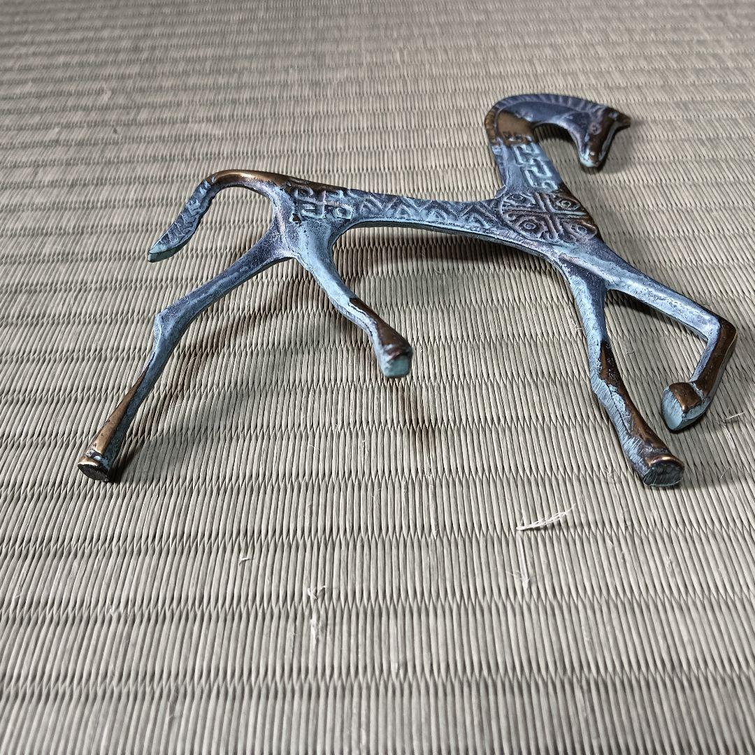 ギリシャ　馬　置物　青銅色