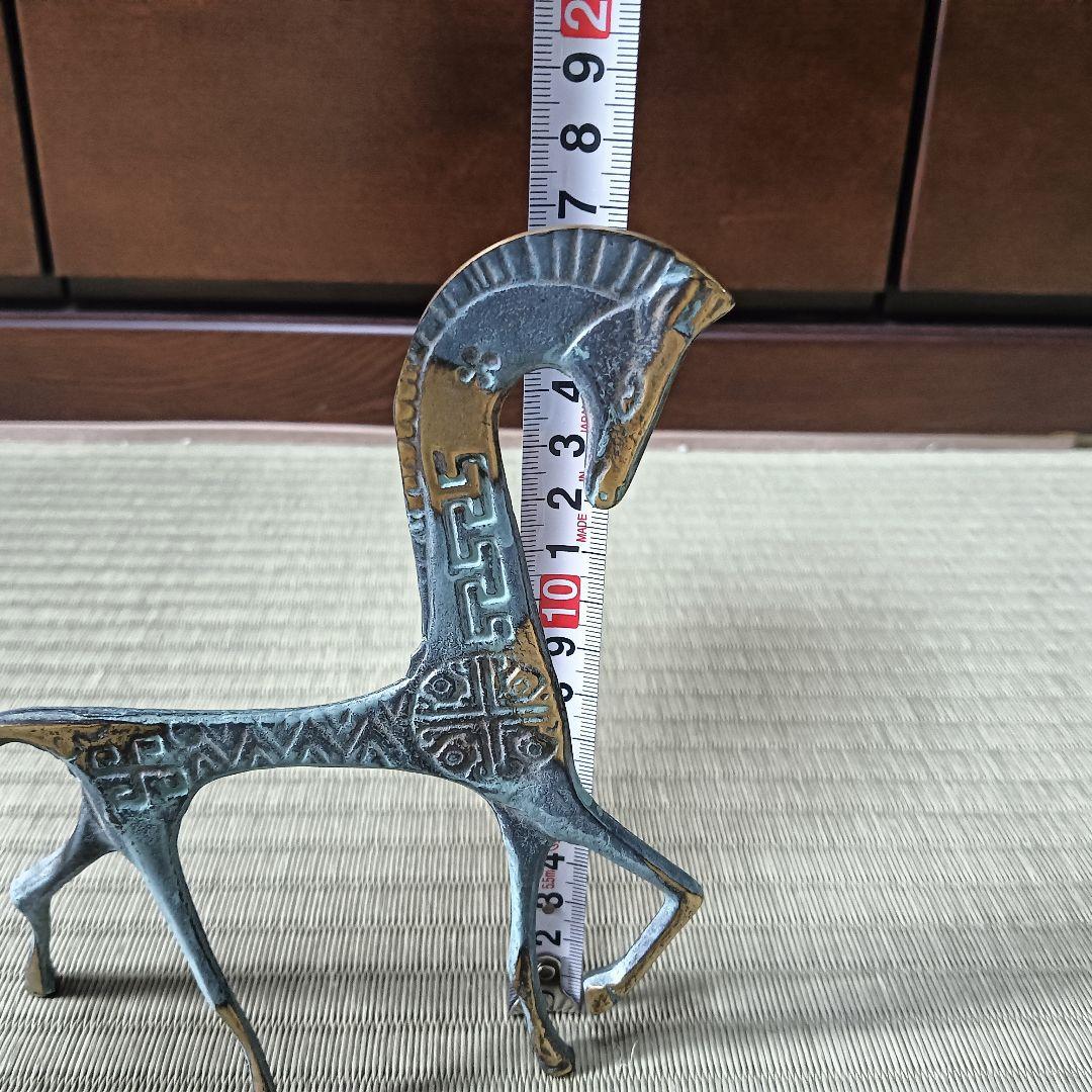 ギリシャ　馬　置物　青銅色