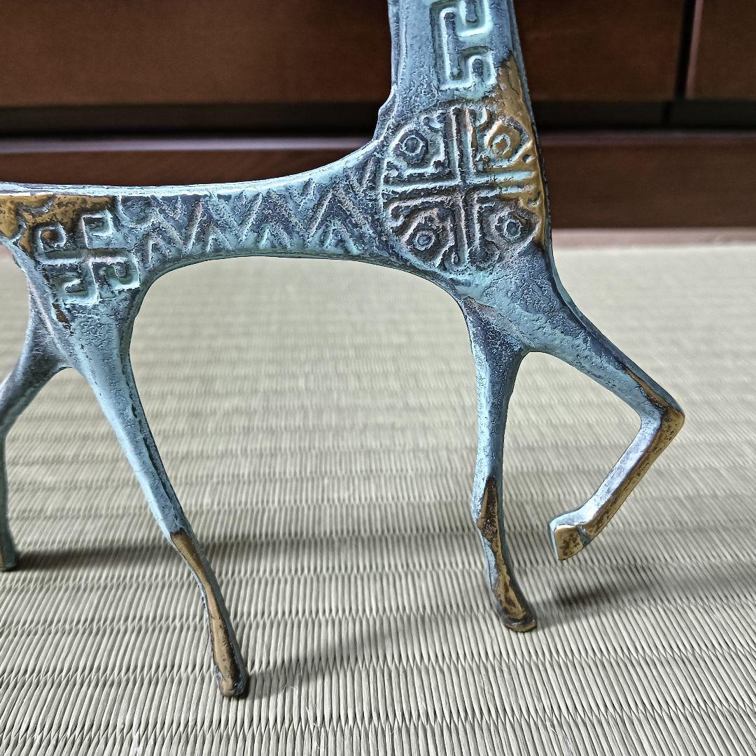 ギリシャ　馬　置物　青銅色