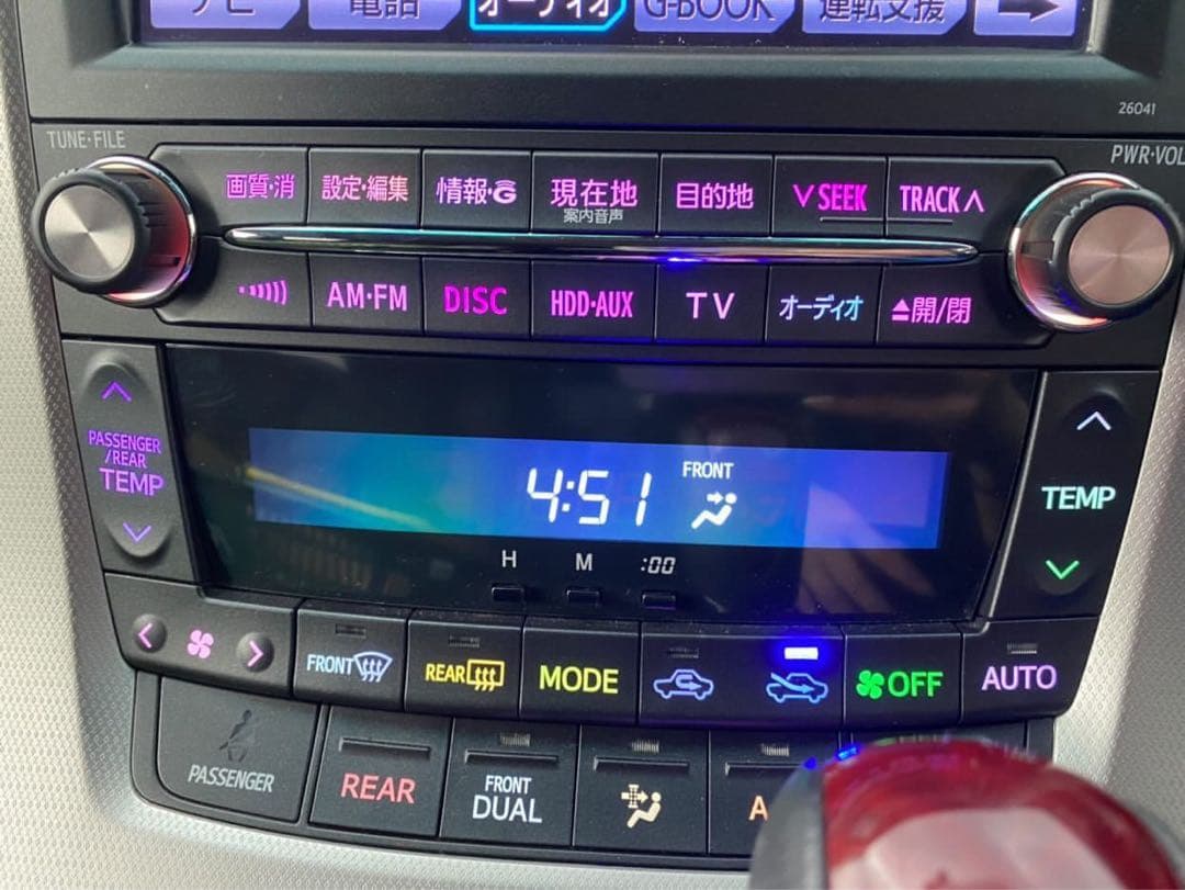 20系 ヴェルファイア アルファード 後期 レインボー エアコンスイッチパネル