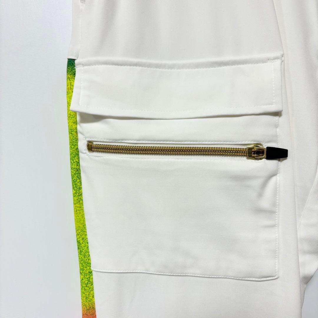 ラッセルノ ゴルフ ストレッチ スキニー カーゴ ロングパンツ ホワイト L 5