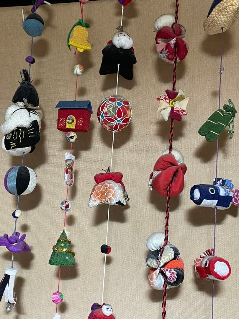 京都　ちりめん細工、吊るし飾り