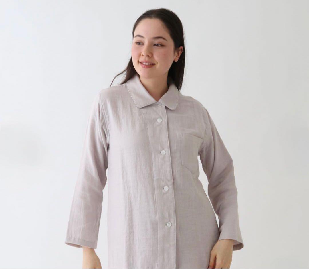 新品　UCHINO ウチノ　マシュマロガーゼ　パジャマ　M 完売品　ライトグレー