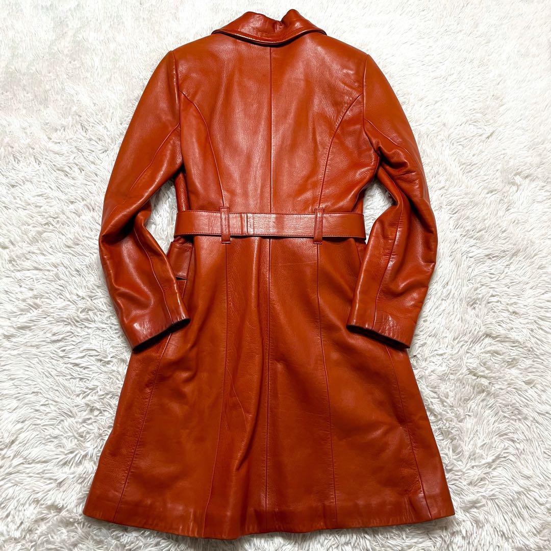 【極希少】美品 サンタクローチェ レザー 本革 トレンチコート イタリア製
