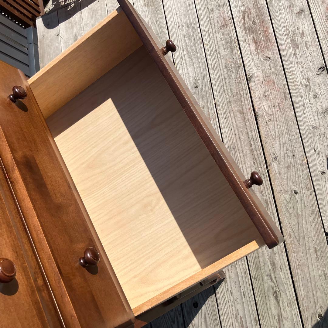 北欧レトロ 木製チェスト 6段7杯 カントリータンス 引き出し収納 古家具