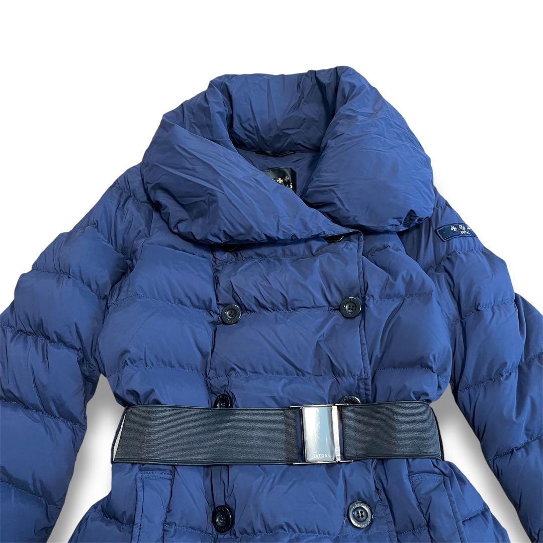 美品 TATRAS アゴーニャ ダウンコート ダウンジャケット ネイビー M