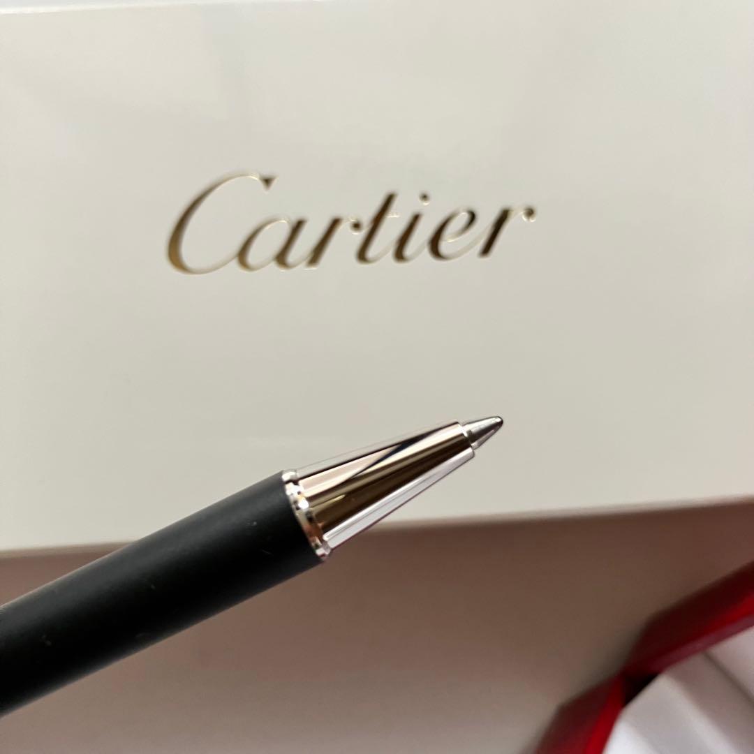 【新品未使用】Cartier カルティエ 黒 ボールペン 専用ケース 保証書付