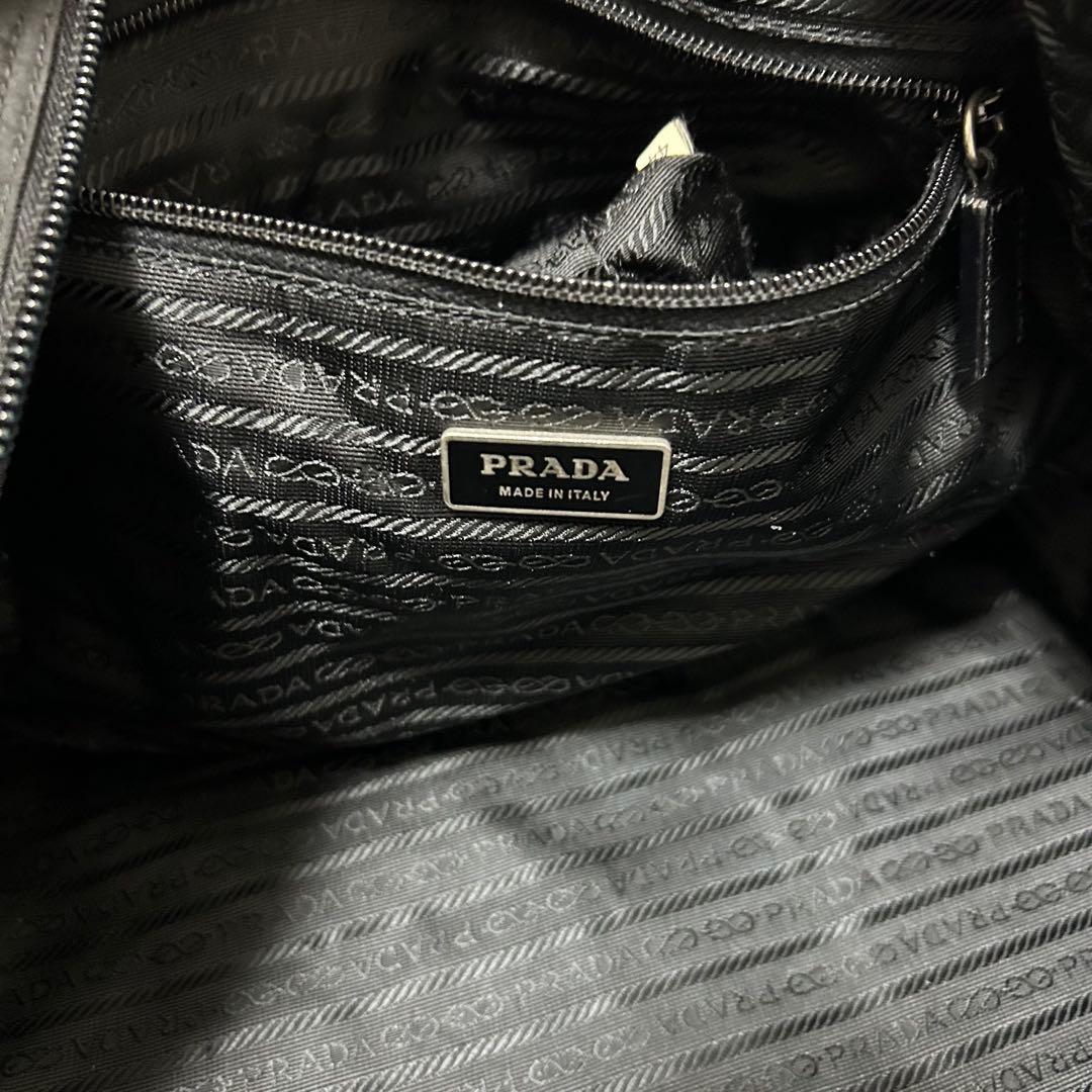 PRADA プラダ ボストンバッグ トラベルバッグ 三角プレート 大容量 黒色