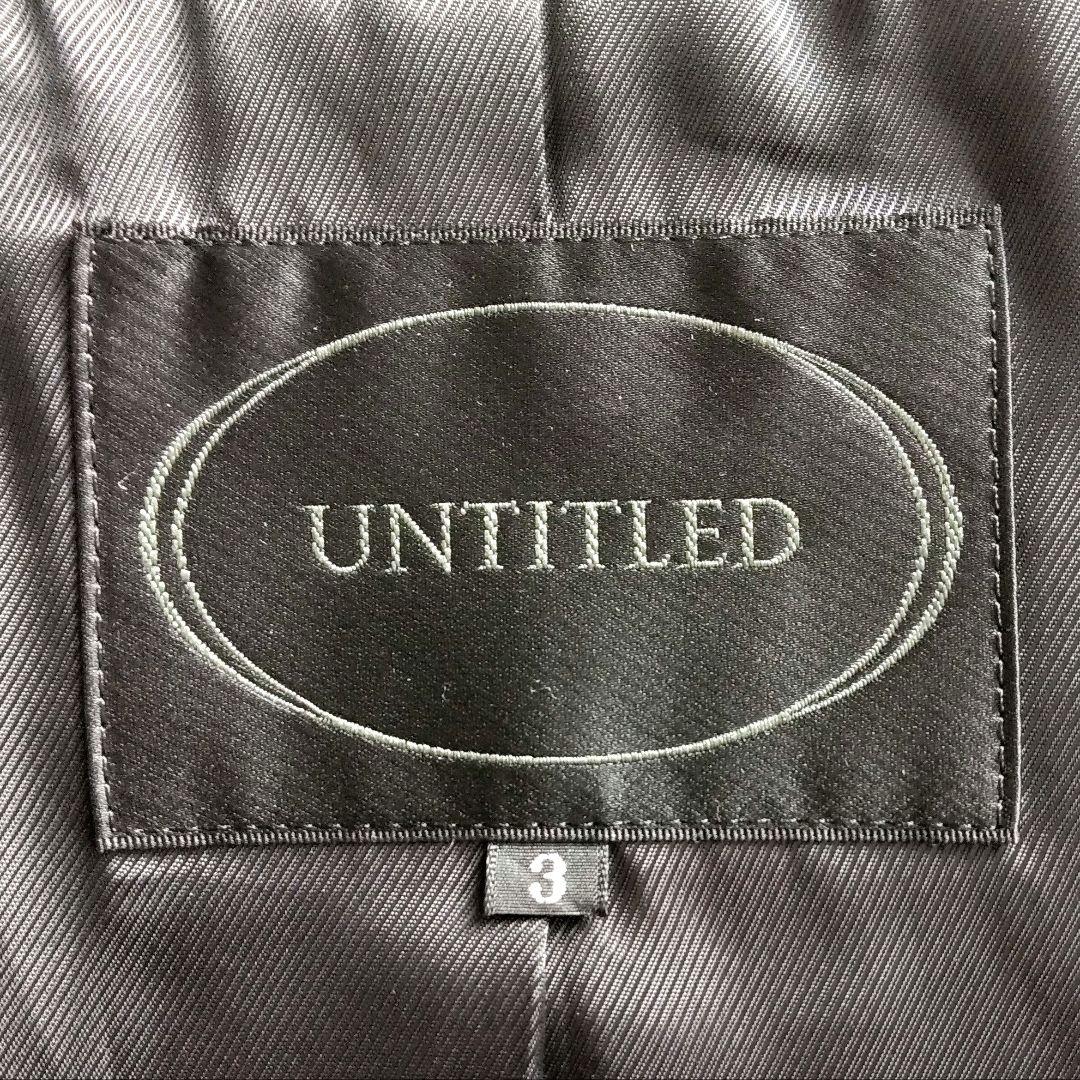 UNTITLED アンタイトル ラム レザー ノーカラー ジャケット 3 L 黒