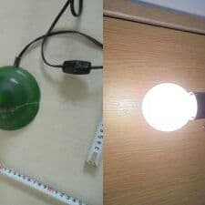 AKa5770　エミール・ガレ　電気スタンド　高さ　約３５．５ｃｍ