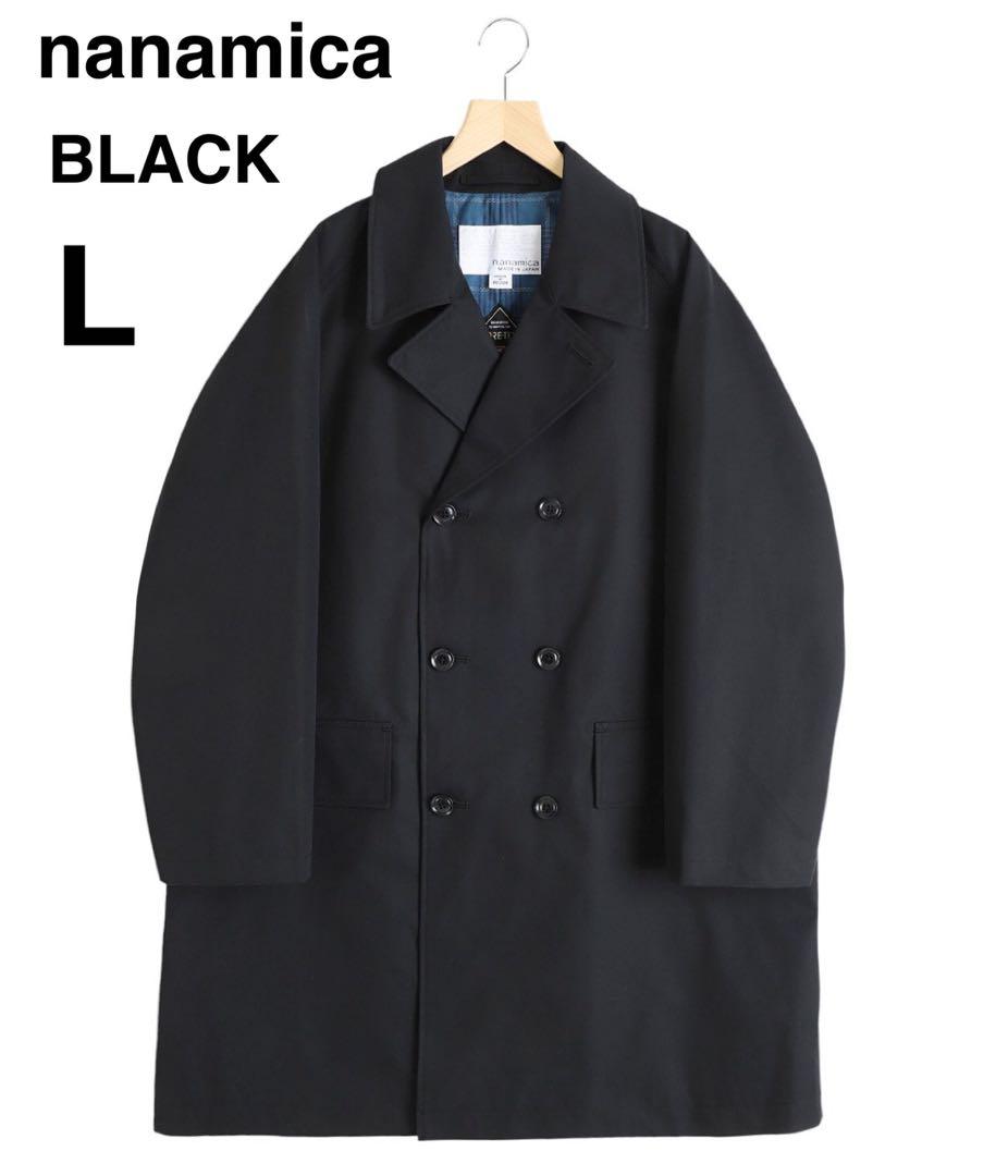 【nanamica】ゴアテックス 2Lコットンブレステッドダブルコートブラック