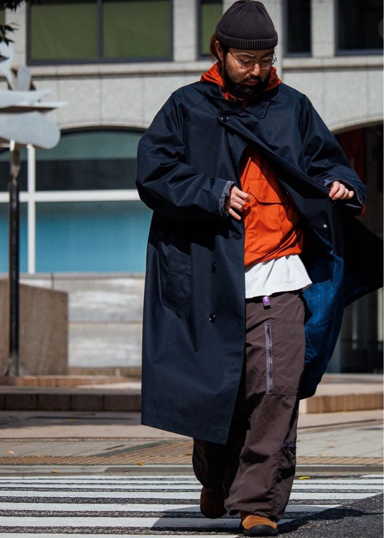 【nanamica】ゴアテックス 2Lコットンブレステッドダブルコートブラック