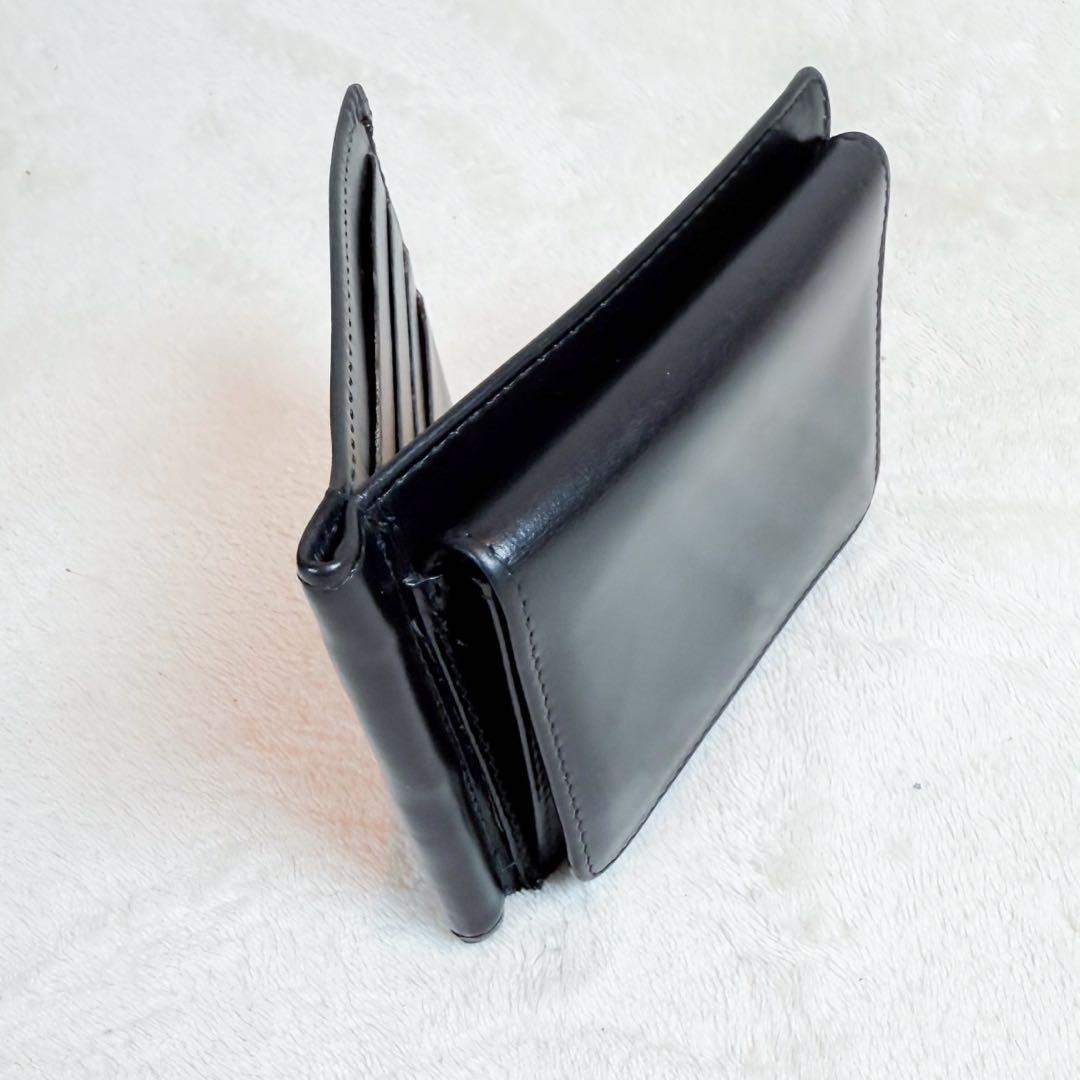 GLEN グレンロイヤル マネークリップ 二つ折り財布 黒　小銭入れ