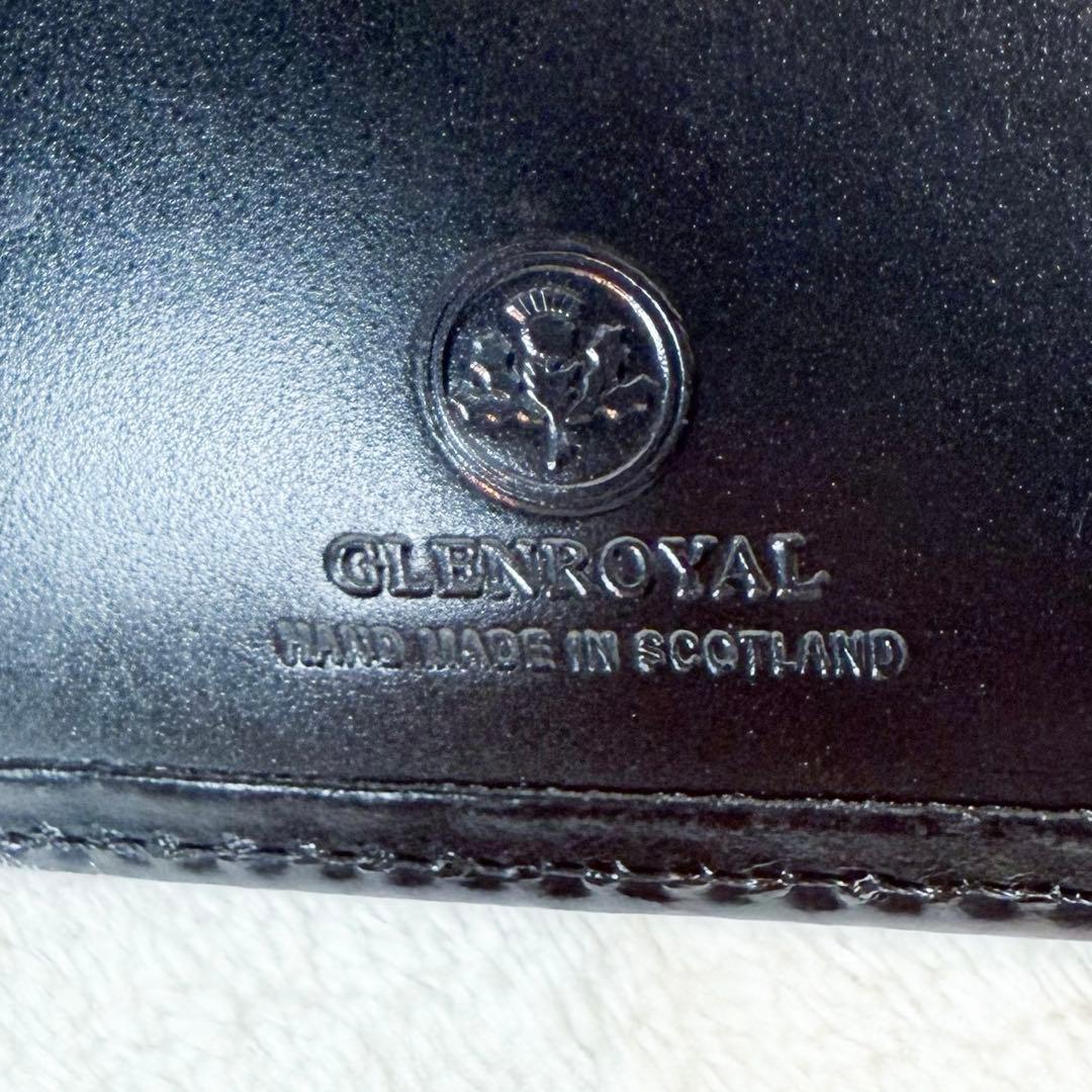 GLEN グレンロイヤル マネークリップ 二つ折り財布 黒　小銭入れ