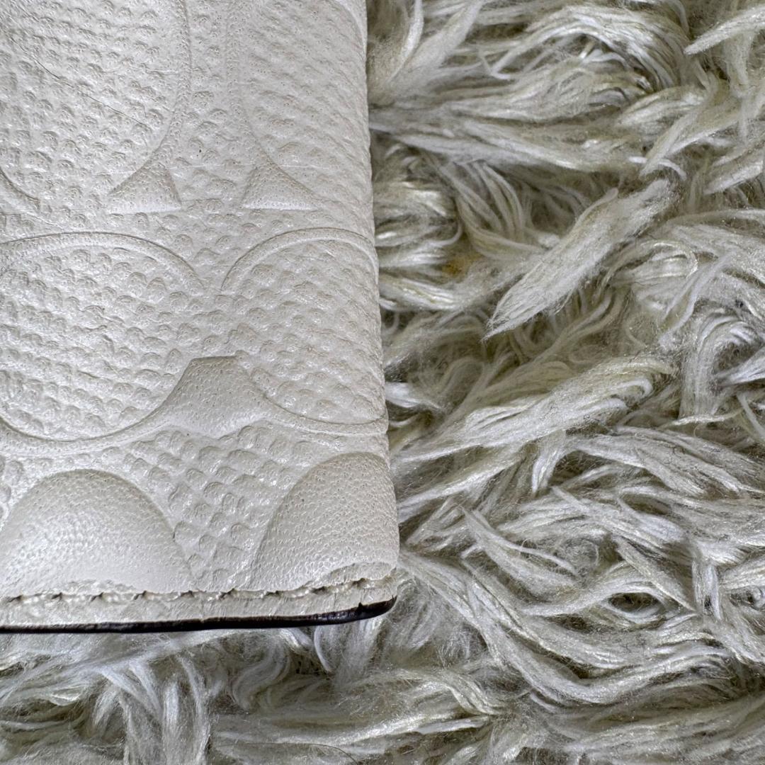 COACH コーチ キーホルダー チャーム シグネチャー フォトケース ホワイト