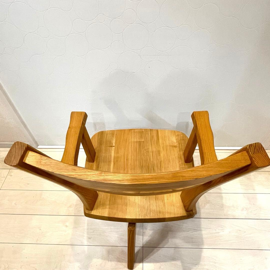 ダイニングチェア タモ天然木 北欧風 肘掛け アームチェア 回転式 インテリア①