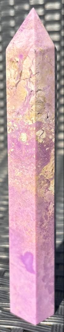 【天然石】タワー　アメリカレピドナイト　パープルマイカ③