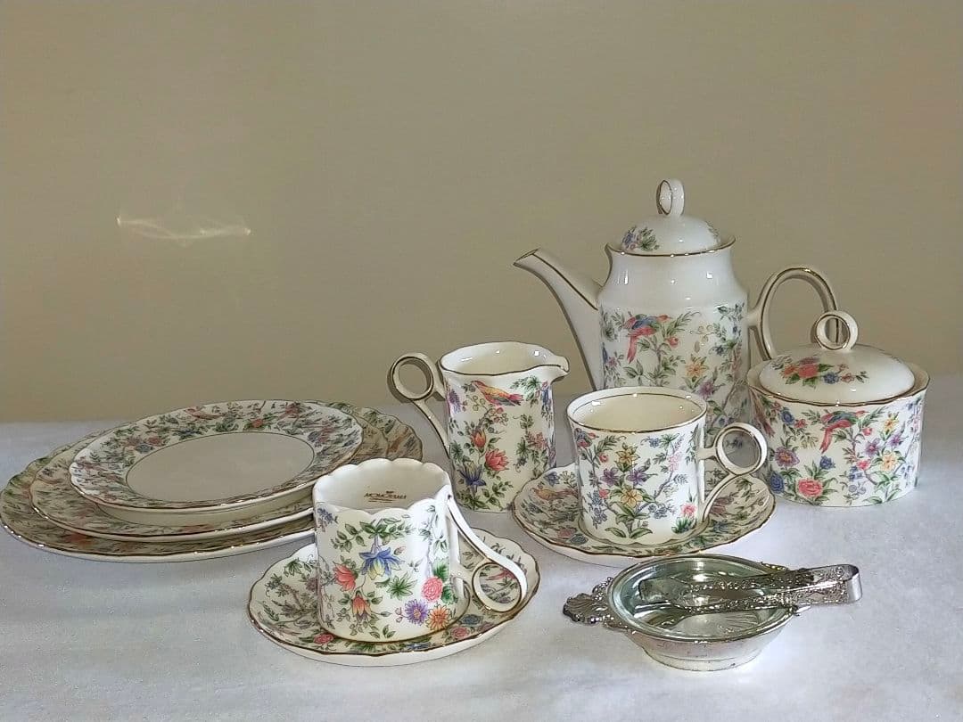 桃山陶器　ティーカップ＆洋皿28点セット