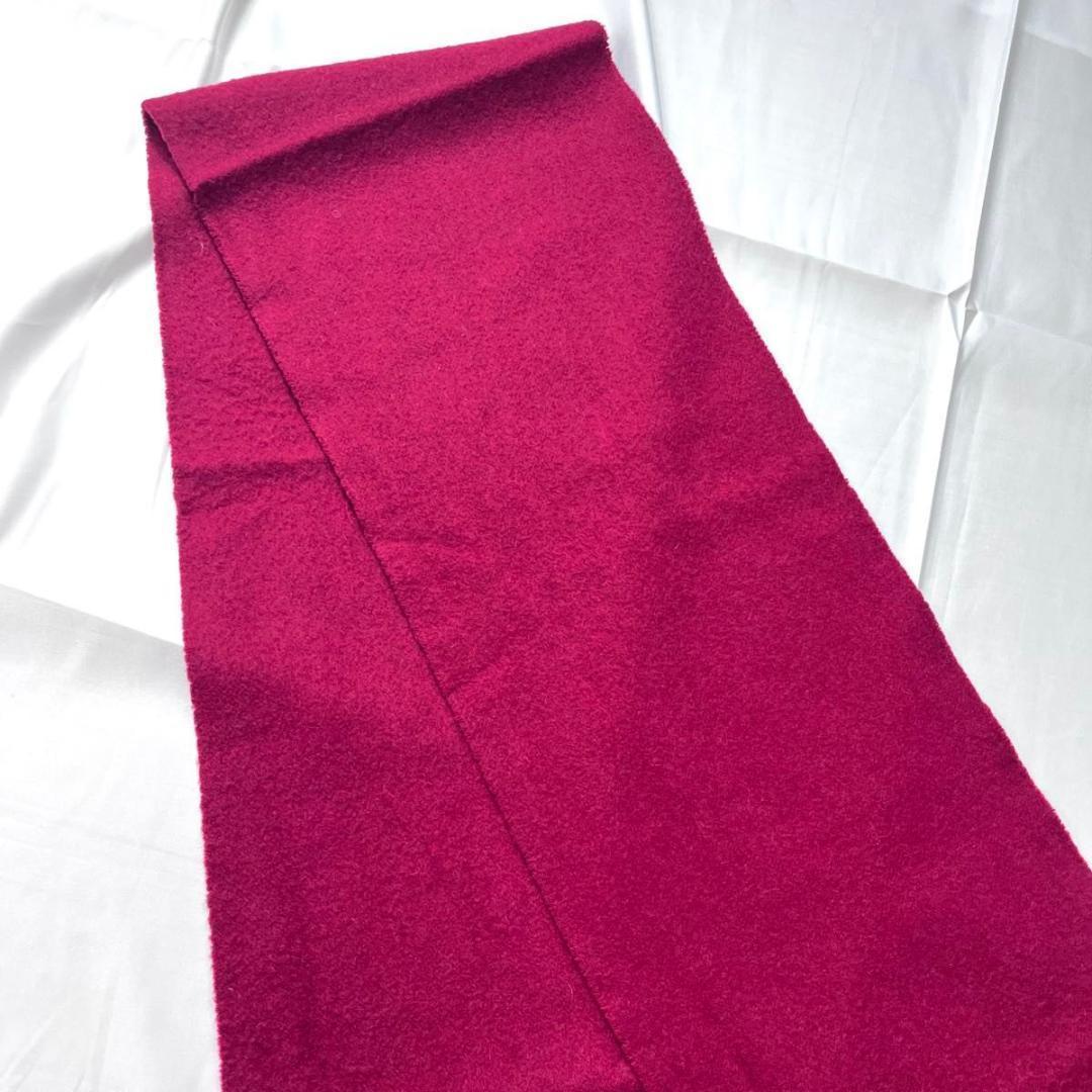 未使用に近い ジョンストンズオブエルガンズ　マフラー　無地　カシミヤ　レッド　赤