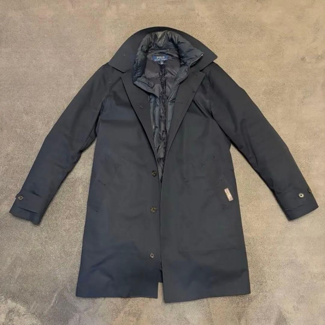 ポロ・ラルフローレン / ダウンステンカラーコート ネイビー SPサイズ