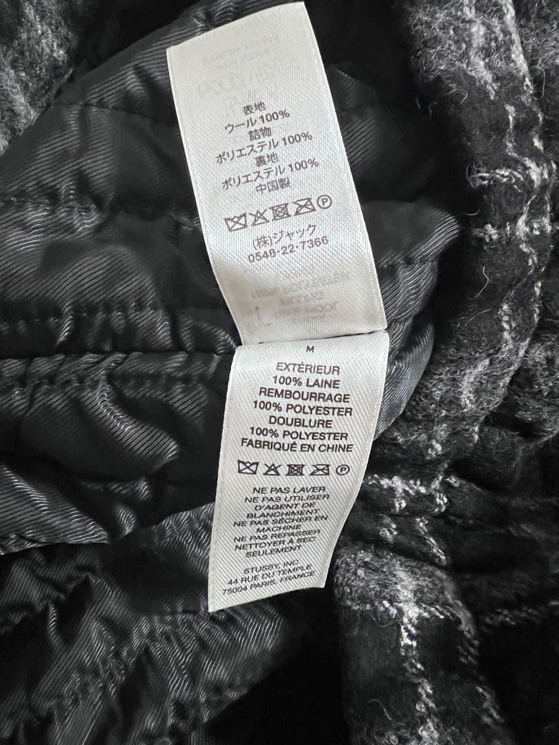 ジャケット・アウター STUSSY WORK JACKET WOOL PLAID Msize