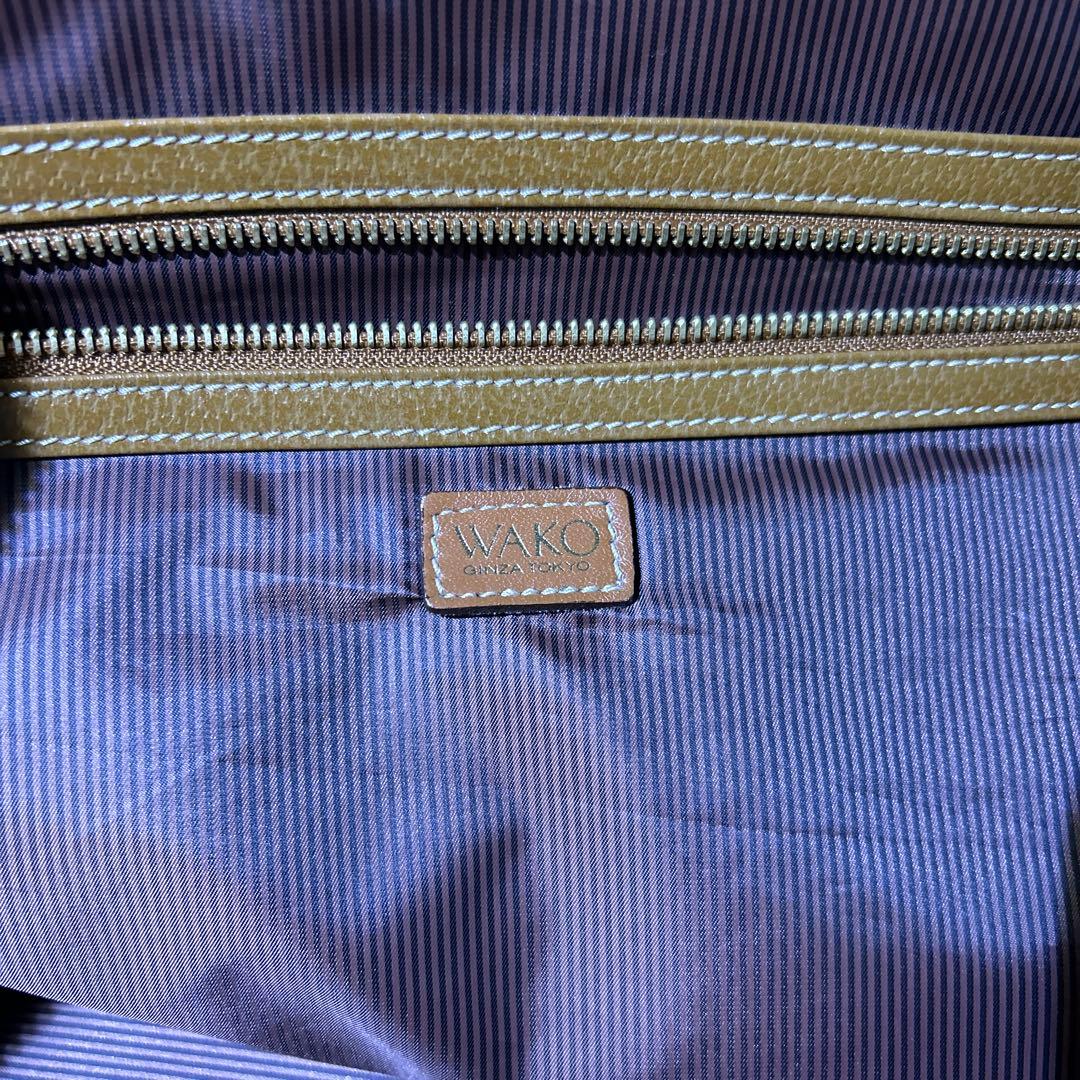 展示品　未使　希少　WAKO 和光　ボストンバック　レザー　ブラウン　鍵付