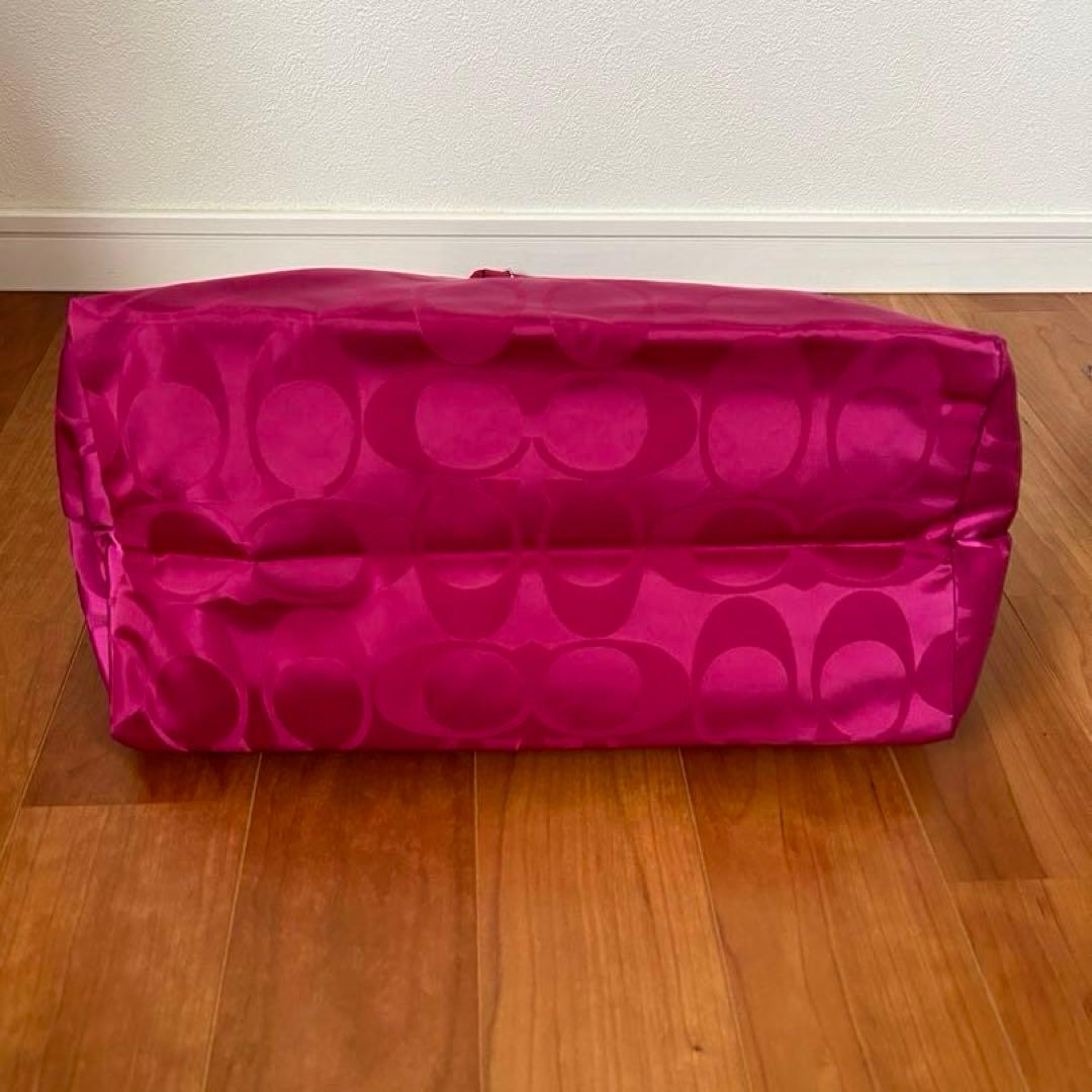 【値下げ中】【美品】コーチ　鞄　ボストン　トートバッグ　ナイロン　ポーチ付