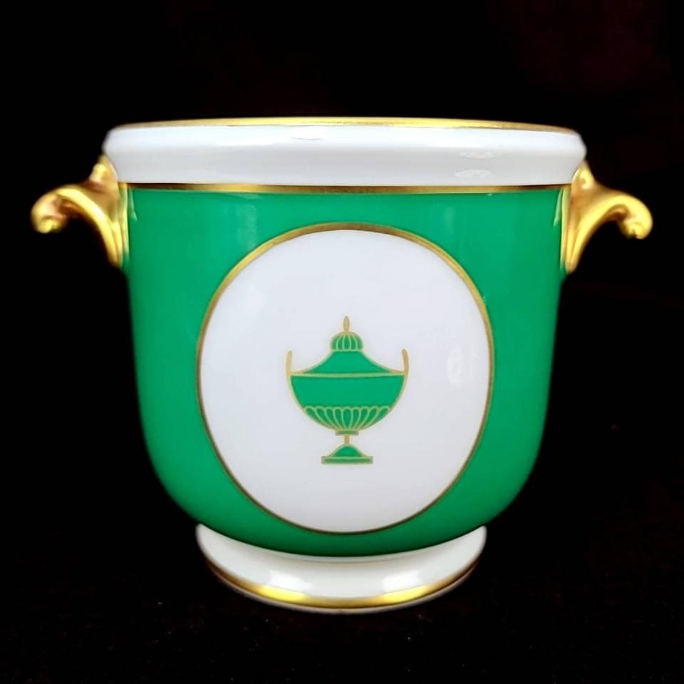 ◇美品◇リチャードジノリ　インペログリーン　アイスペール　トングつき