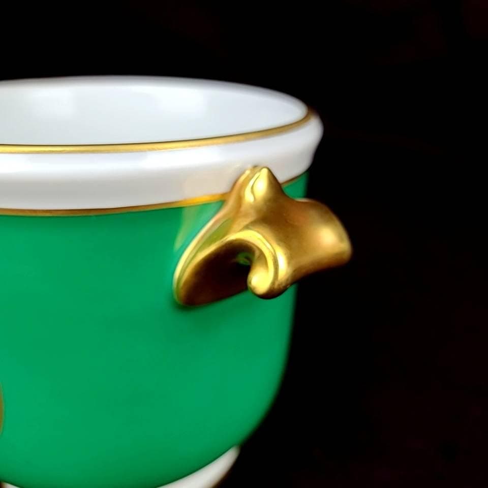 ◇美品◇リチャードジノリ　インペログリーン　アイスペール　トングつき