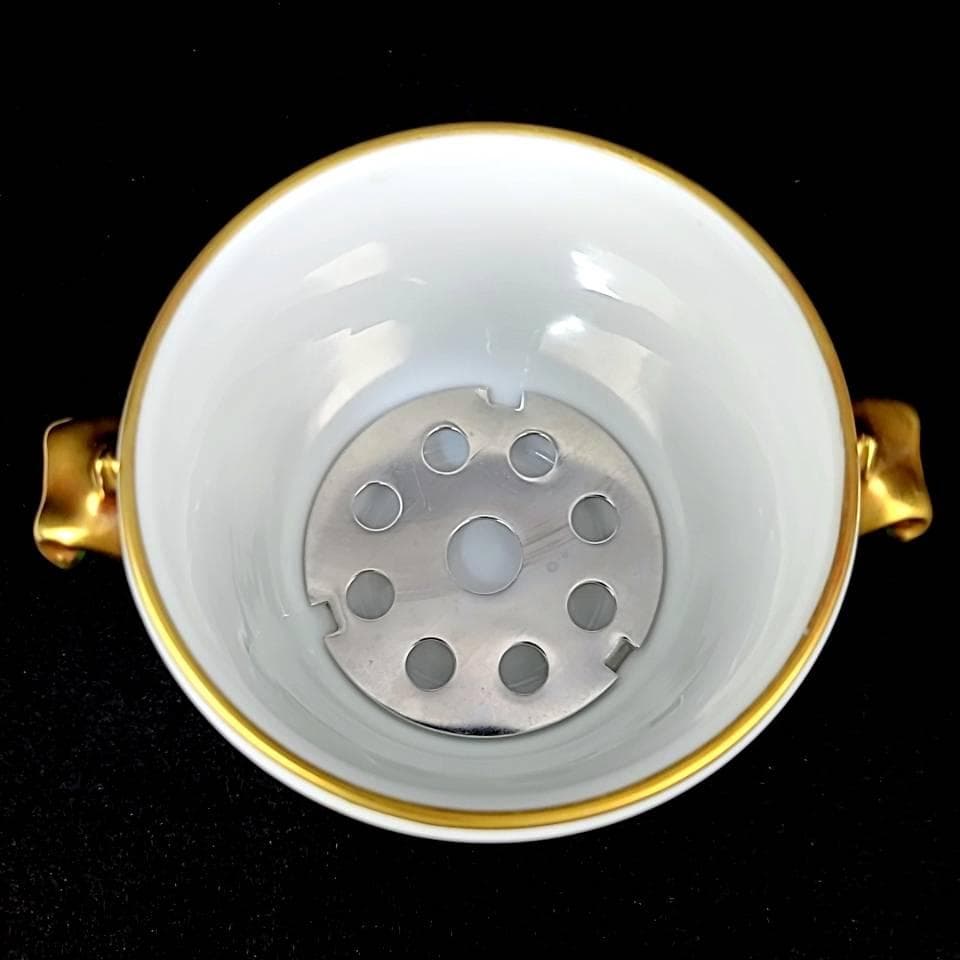 ◇美品◇リチャードジノリ　インペログリーン　アイスペール　トングつき