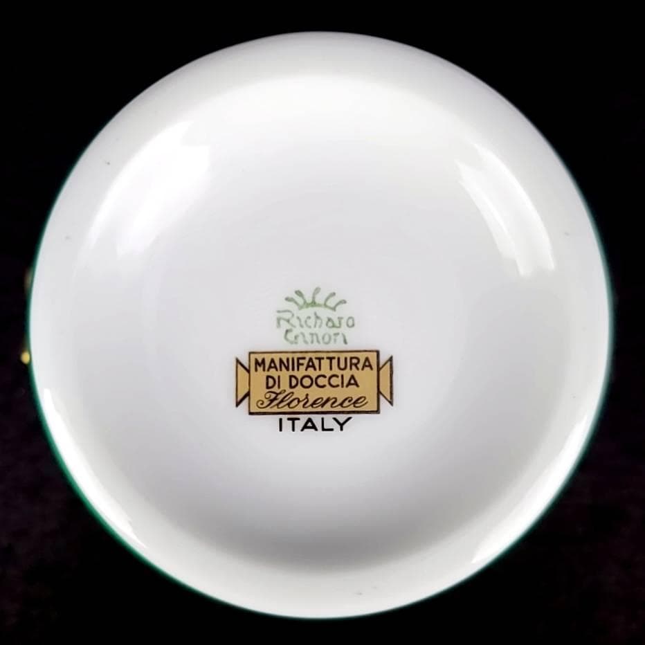 ◇美品◇リチャードジノリ　インペログリーン　アイスペール　トングつき