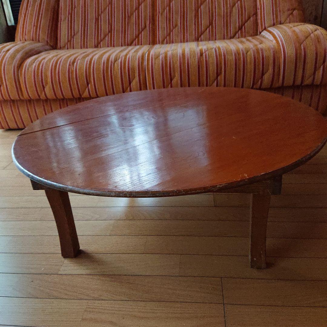 骨董 丸型ちゃぶ台　当時物　古家具