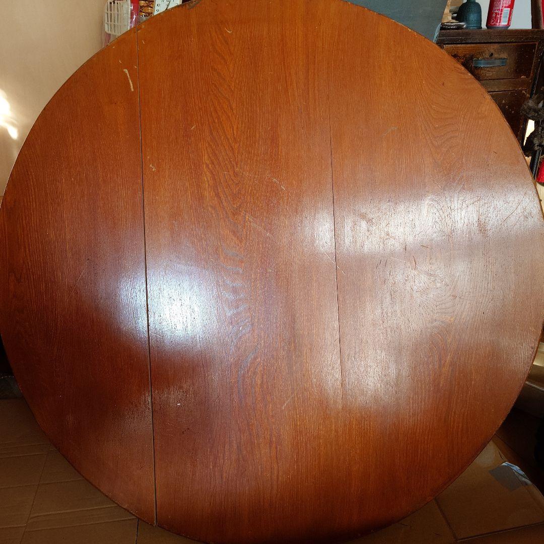 骨董 丸型ちゃぶ台　当時物　古家具