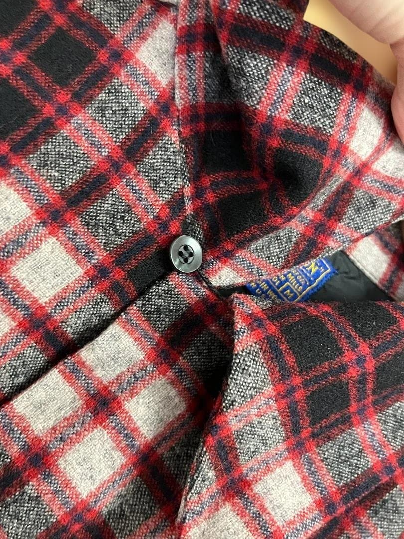 60s ペンドルトン ビンテージ レアカラー ウールシャツ　レッド　ブラック