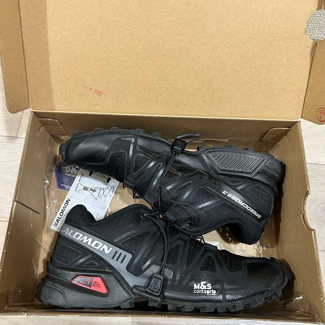 靴 SALOMON SPEEDCROSS 3 Black/Quiet Shade