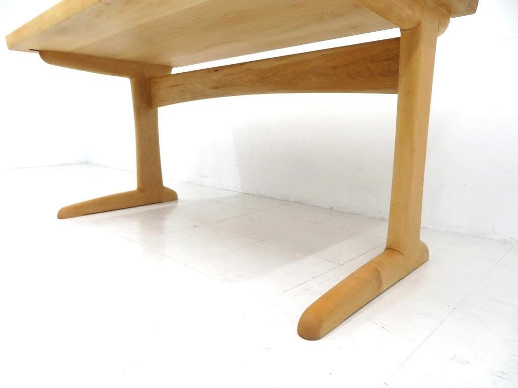 展示品　メープル材　無垢材　オイル仕上げ　デスク　書斎机　勉強机　北欧　高級