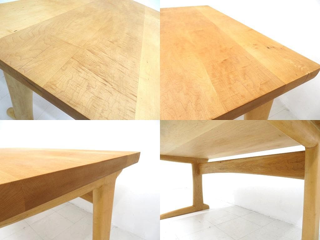 展示品　メープル材　無垢材　オイル仕上げ　デスク　書斎机　勉強机　北欧　高級